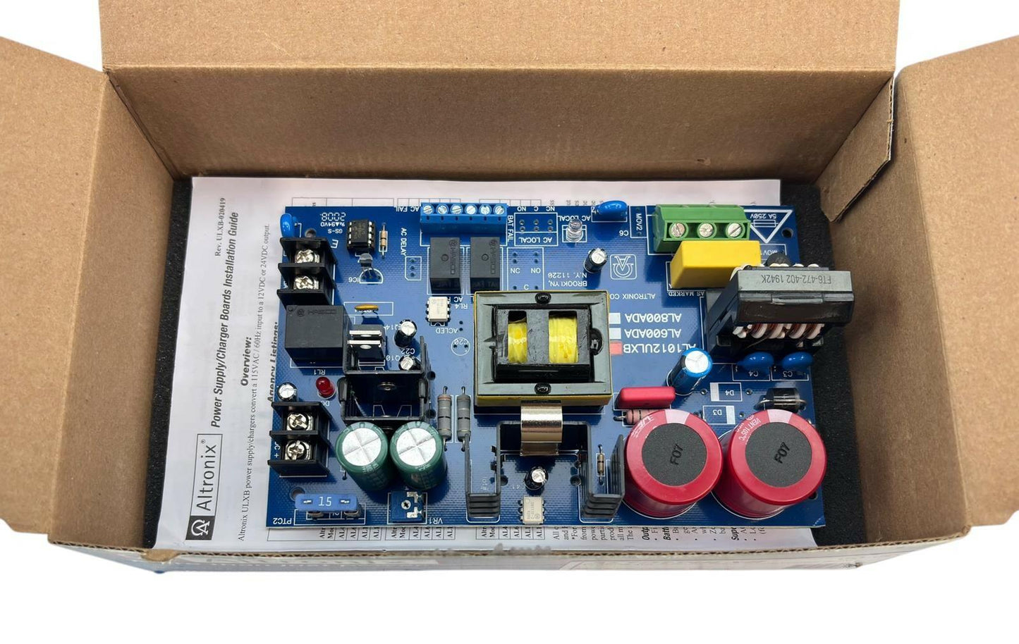 NEW Open Box - Altronix AL1012ULXB Sub-Assembly Power Supply Charger Board 12VDC