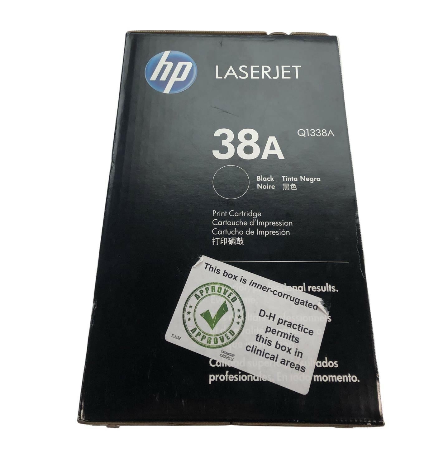NEW - Genuine - HP Q1338A 38A LaserJet Black Toner Print Cartridge