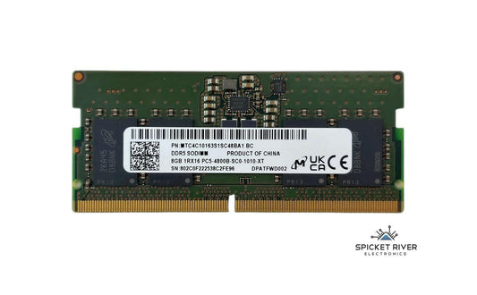 Micron MTC4C10163S1SC48BA1 8GB 1Rx16 PC5-4800B DDR5 SODIMM RAM Memory