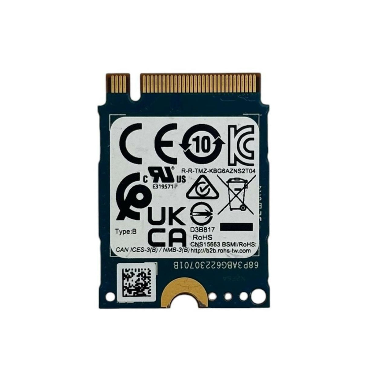 Kioxia KBG60ZNS256G BG6 256GB M.2 2230 NVMe PCIe Gen4x4 Solid State Drive SSD