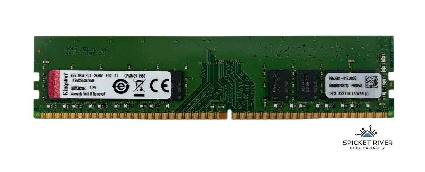 Kingston KSM26ES8/8ME 8GB 1Rx8 PC4-2666V DDR4 Desktop RAM Memory