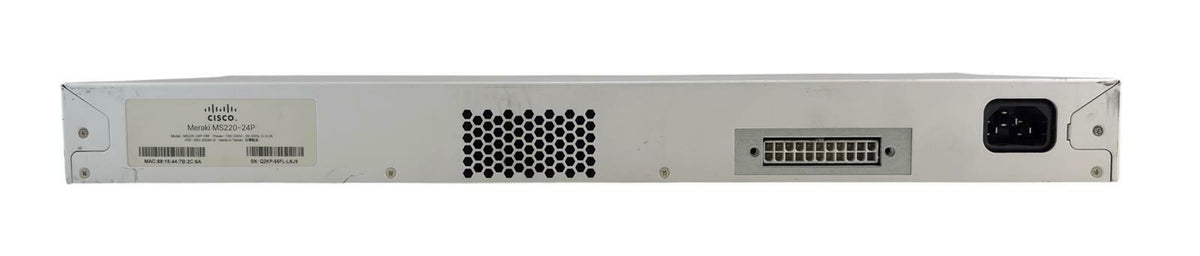 Cisco Meraki MS220-24P-HW 24-Port Cloud Managed Network Switch - Unclaimed