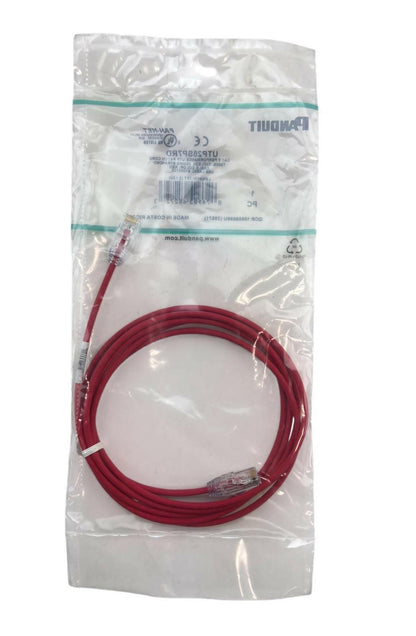 NEW - Panduit UTP28SP7RD 7FT Cat6 Performance UTP Patch Cord 28 AWG Stranded Red