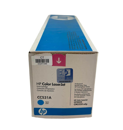 NEW - Genuine HP Color LaserJet CC531A Cyan Toner Cartridge