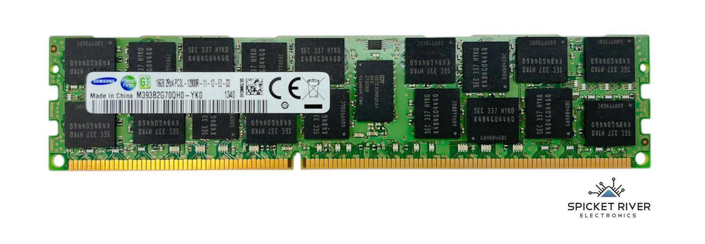 Lot of 2 - Samsung M393B2G70QH0-YK0 16GB 2Rx4 PC3L-12800R DDR3 ECC Server RAM
