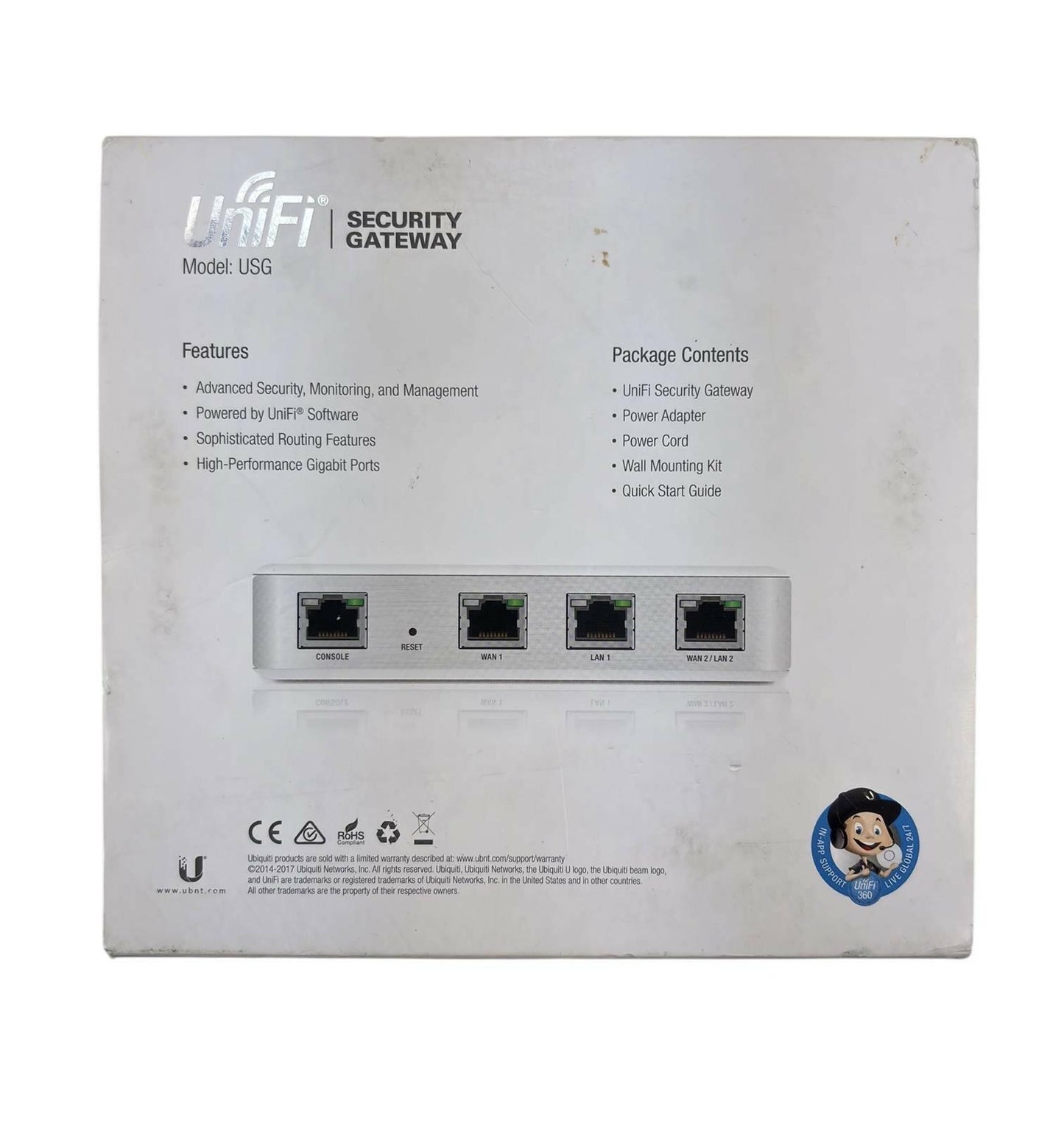Open Box - Ubiquiti Networks UniFi Model USG Gigabit Enterprise Gateway Router