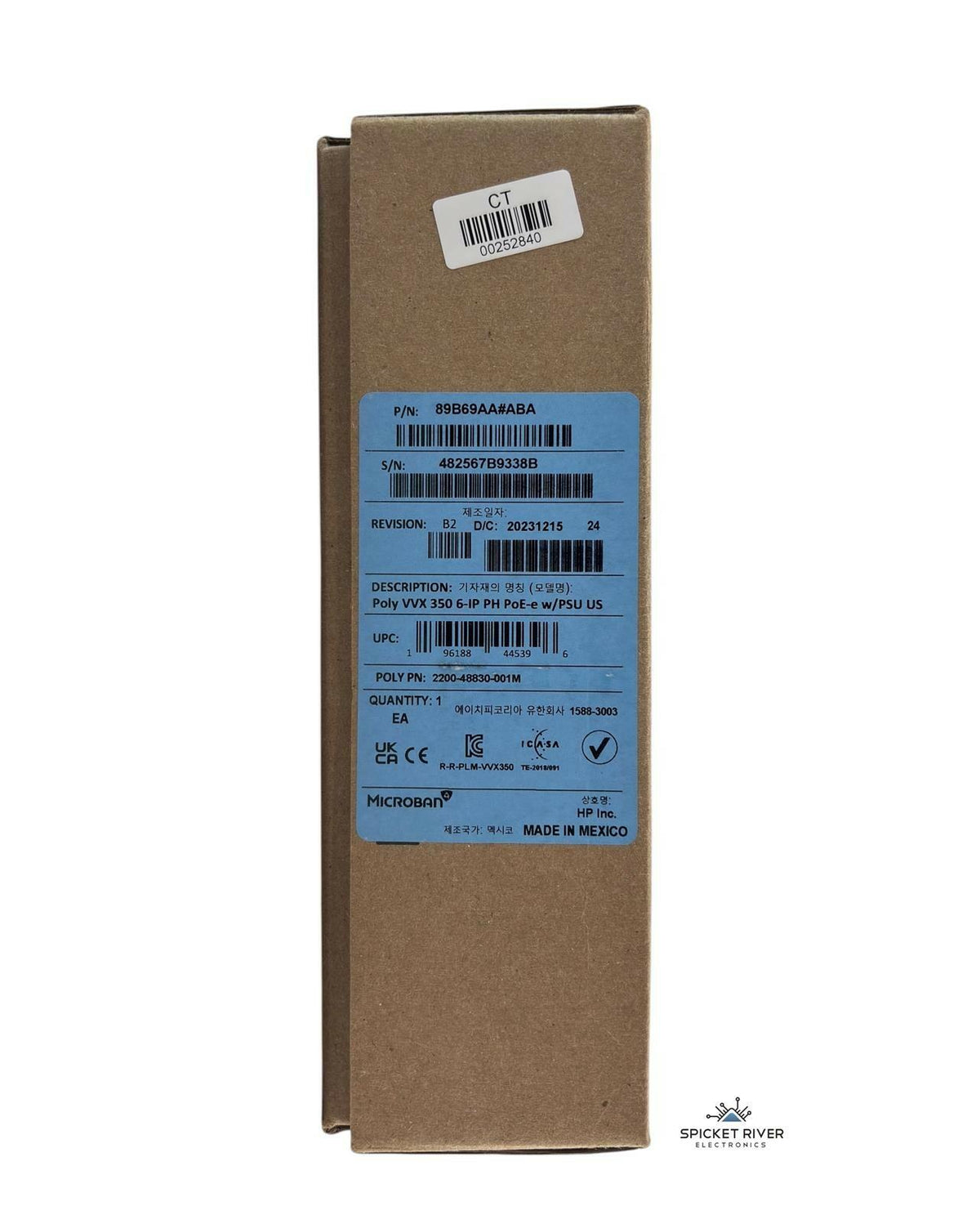NEW - Open Box - Polycom VVX350 6-Line Business IP PoE Deskphone 2200-48830-001M
