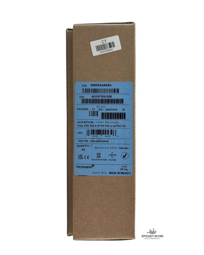 NEW - Open Box - Polycom VVX350 6-Line Business IP PoE Deskphone 2200-48830-001M