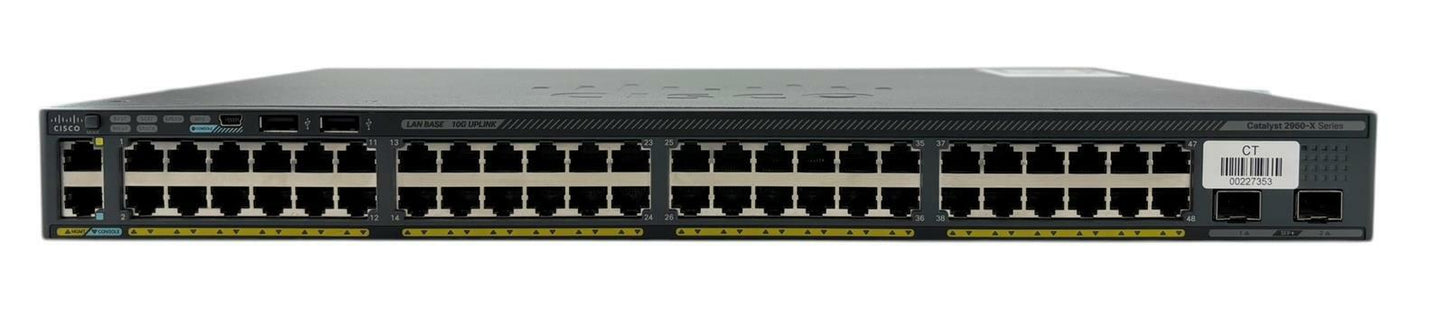 Cisco WS-C2960X-48TD-L V04 Catalyst 2960-X Series 48-Port Gigabit Network Switch
