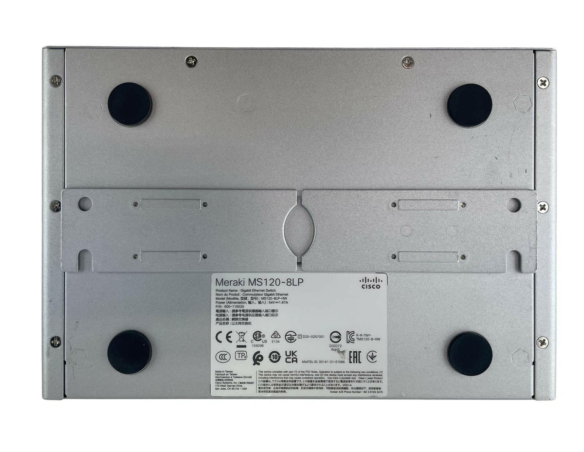 Cisco Meraki MS120-8LP-HW 8-Port Managed PoE Gigabit Ethernet Switch 600-116020