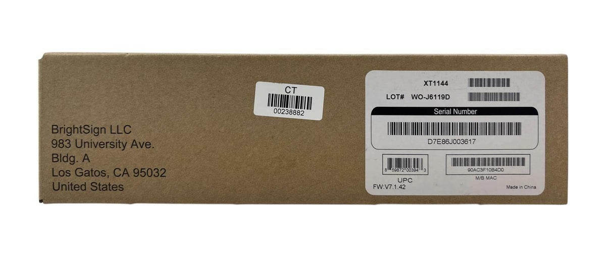 NEW - BrightSign XT1144 XT4 Digital Signage Expanded I/O Media Player