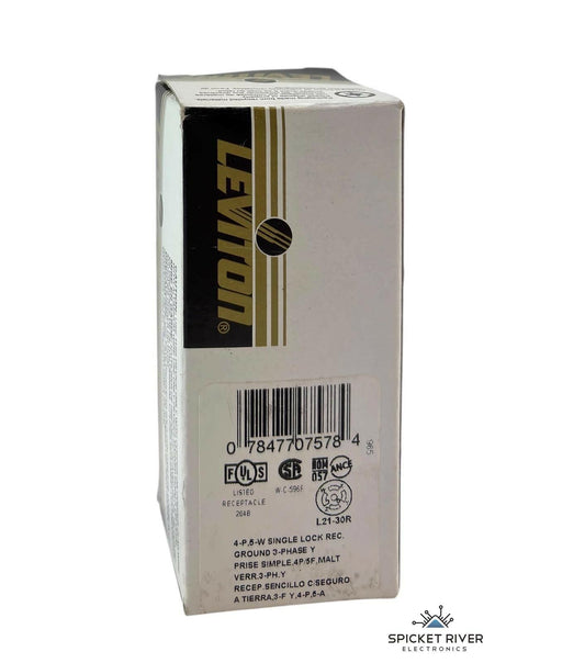Open Box - Leviton Model 2810 30A 120/208V 3PY Flush Mount Locking Receptacle