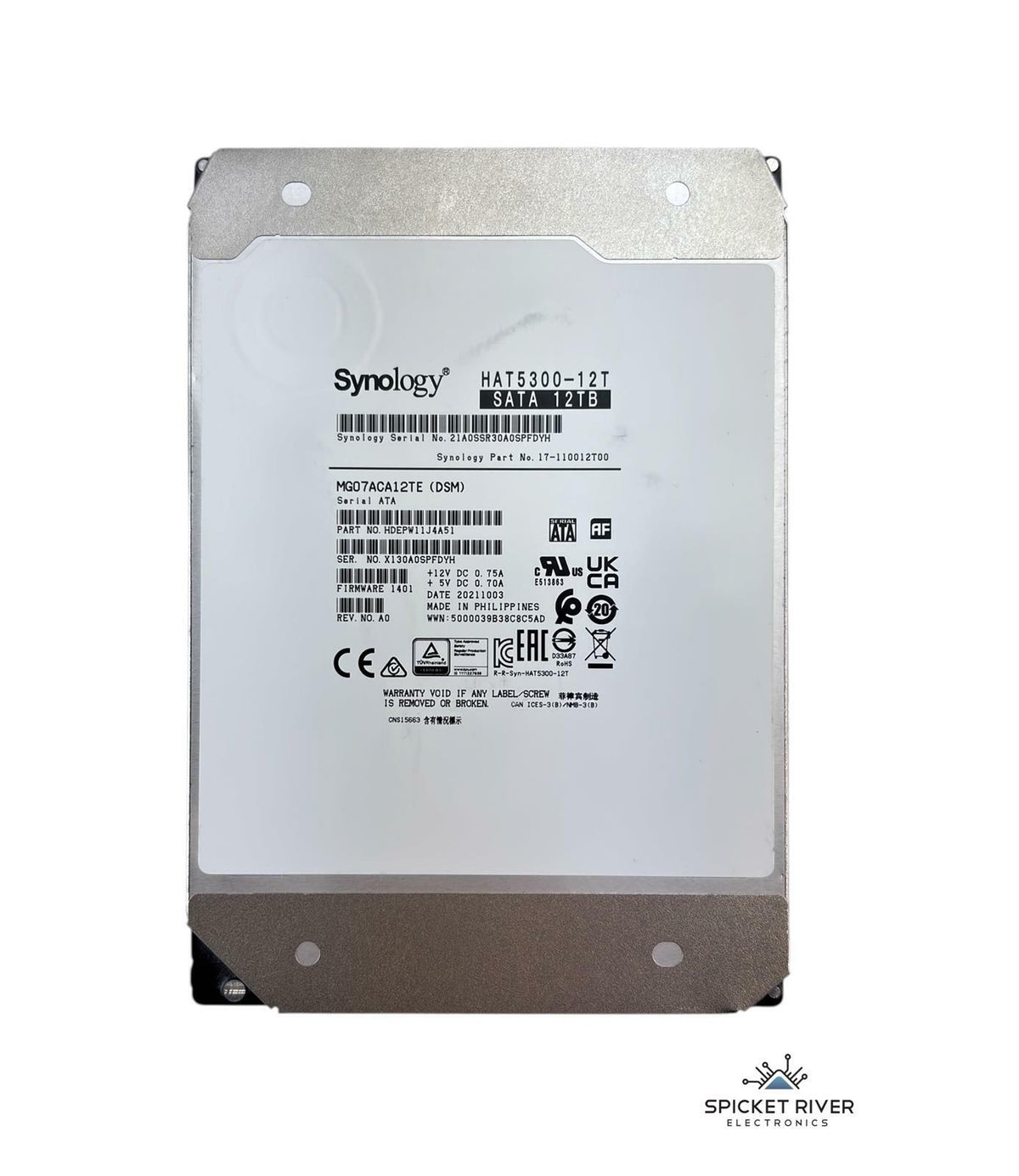 Synology HAT5300-12T MG07ACA12TE 12TB SATA III 3.5" Enterprise Hard Drive HDD