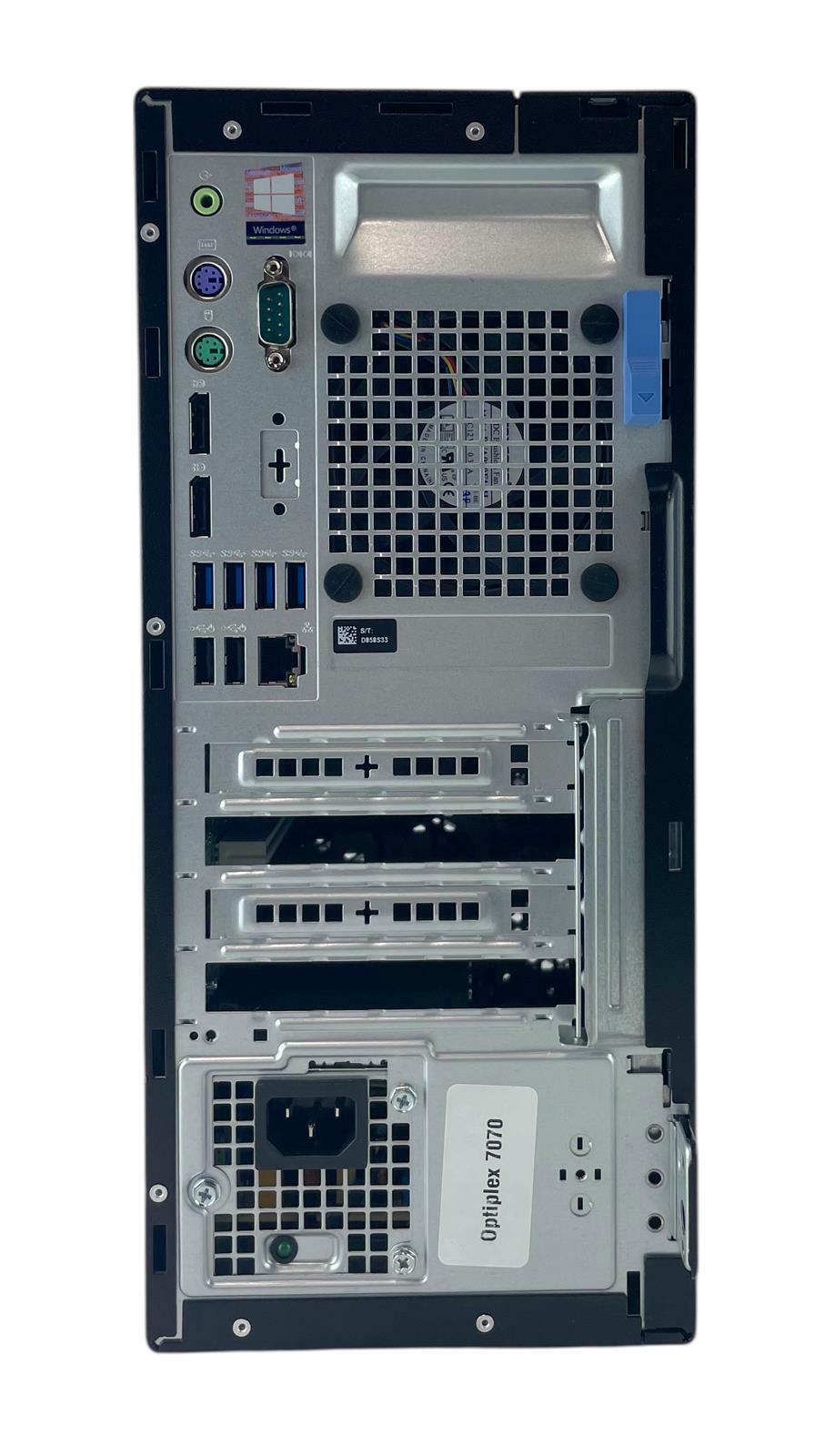 Dell OptiPlex 7070 MT 3.20GHz 6-Core i7-8700 500GB SSD 16GB RAM Windows 11 Pro