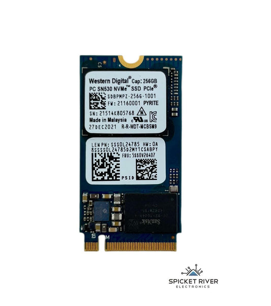 Western Digital PC SN530 SDBPMPZ-256G-1001 256GB M.2 2242 NVMe PCIe SSD Drive