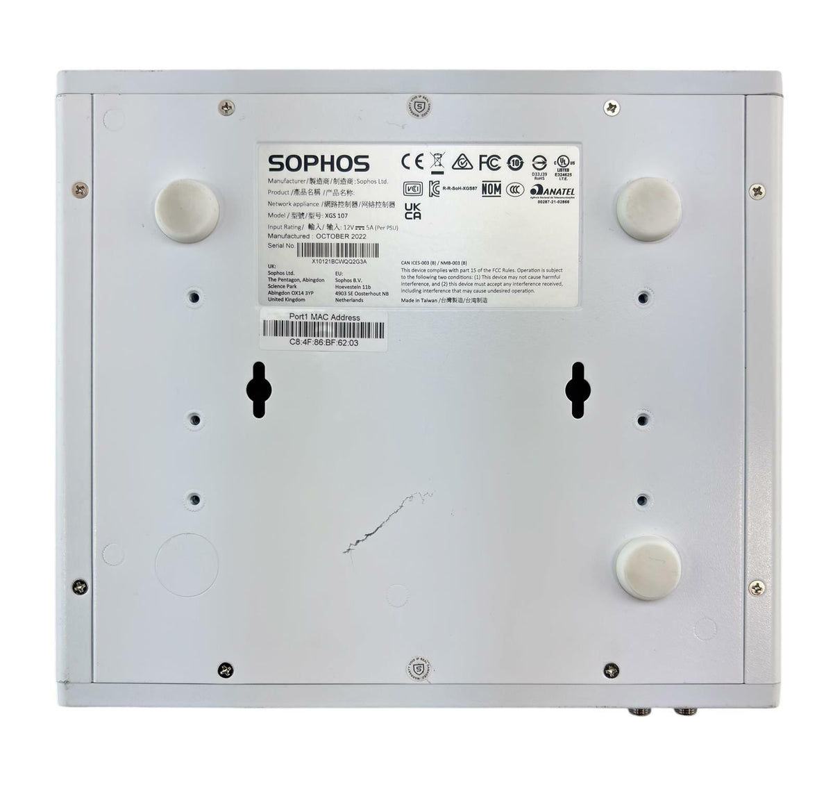 Sophos XGS 107 Enterprise Network Security Firewall - No AC