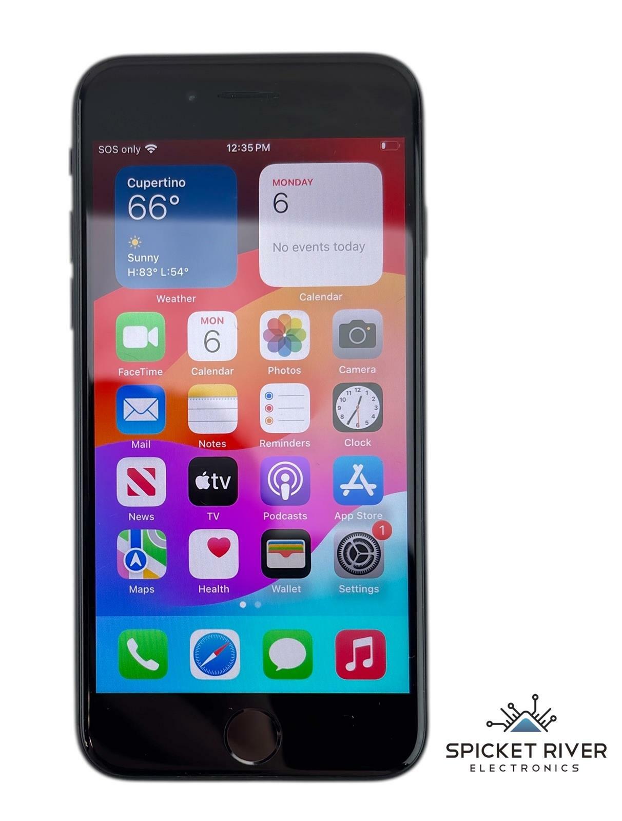 Apple iPhone SE 2nd Gen. A2275 64GB Unlocked Black iOS Smartphone READ Display