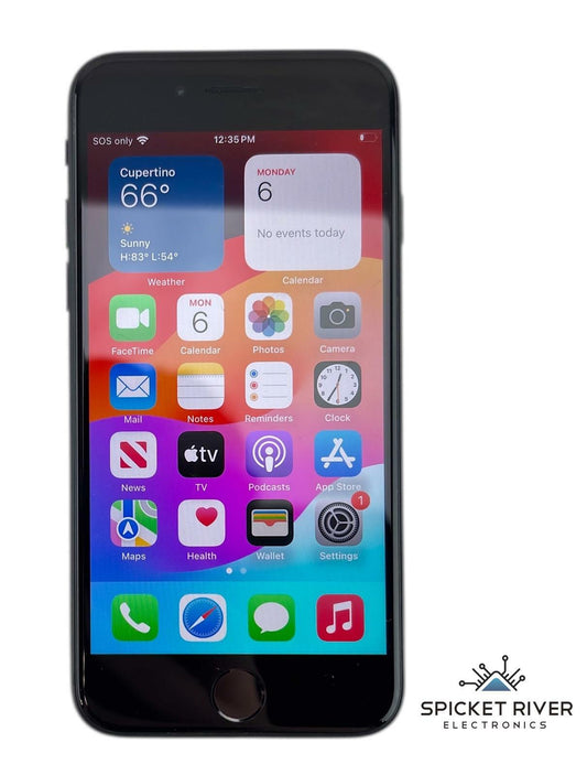 Apple iPhone SE 2nd Gen. A2275 64GB Unlocked Black iOS Smartphone READ Display