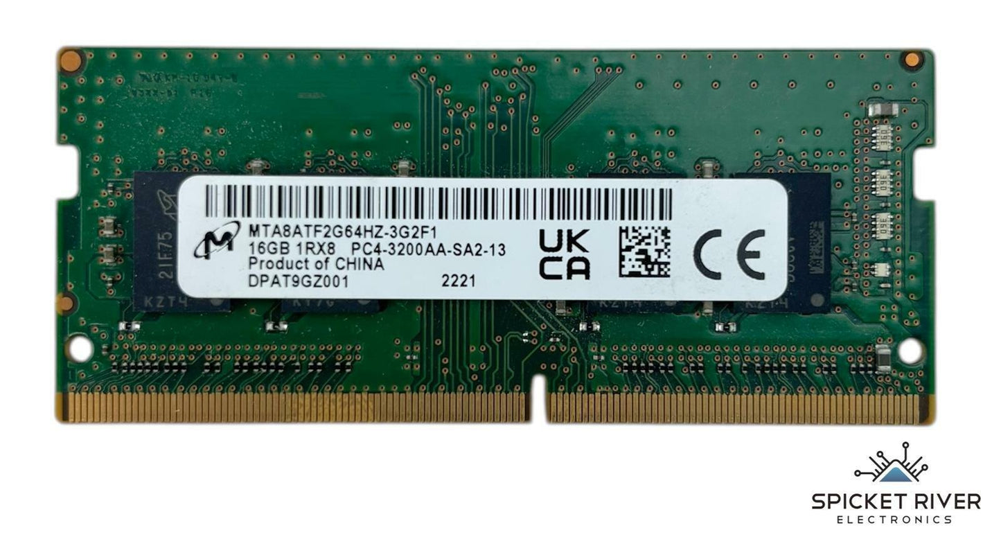 Micron MTA8ATF2G64HZ-3G2F1 16GB 1Rx8 PC4-3200AA DDR4 SODIMM RAM Module