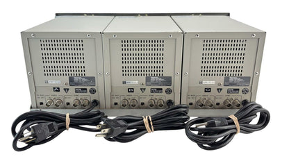 3x Panasonic WV-BM500U CRT Video Monitors w/ WV-BM503 Rackmount