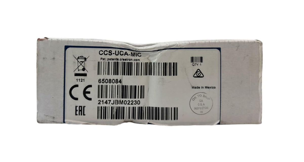 NEW - Open Box - Crestron CCS-UCA-MIC 6508084 Tabletop Microphone Pod Flex