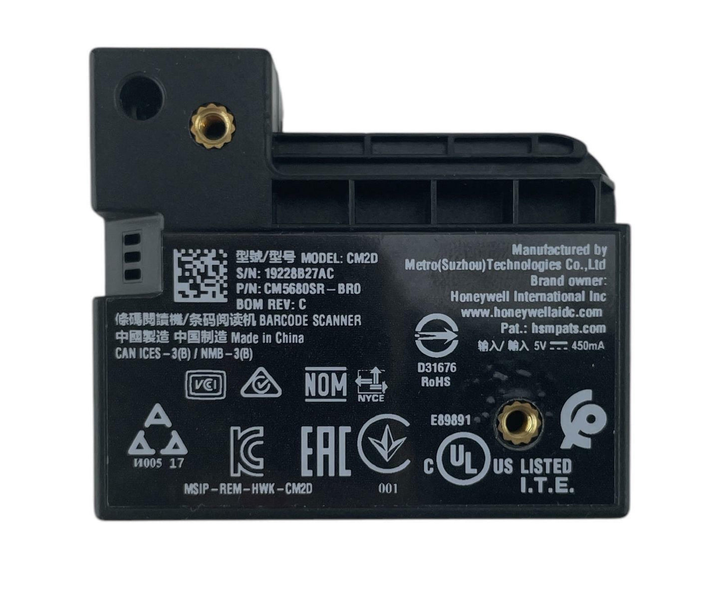 Honeywell CM2D CM5680SR-BR0 Compact Imager Module Barcode Scanner
