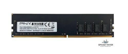 Lot of 2 - PNY M4U08S681LJJJ43-12 8GB DDR4 2666 PC4-21300 CL19 Desktop RAM
