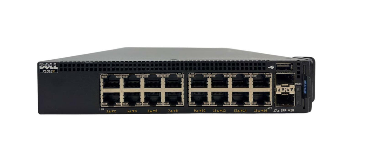 Dell E11W X1018P 16-Port Gigabit PoE 2x SFP Smart Managed Network Switch