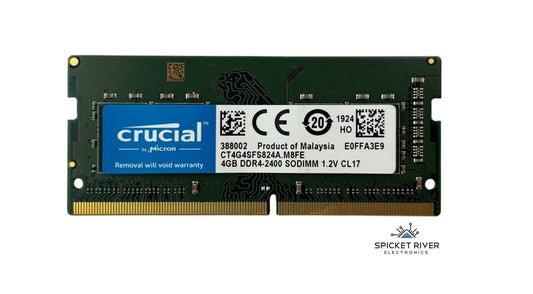 Lot of 2 - Crucial / Micron CT4G4SFS824A.M8FE 4GB DDR4-2400 SODIMM 1.2V CL17 RAM