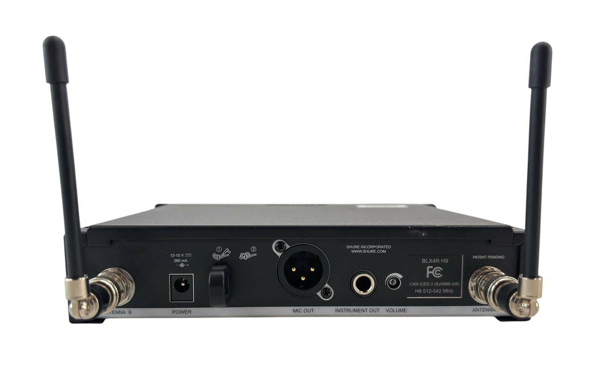 Shure BLX4R H9 512-542MHz Wireless Microphone Receiver - No AC