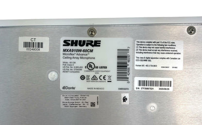 Shure MXA910W-60CM Microflex Advance Ceiling Array Microphone