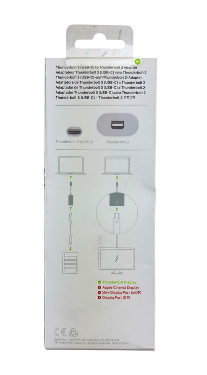 NEW - OEM Apple A1790 MMEL2AM/A Thunderbolt 3 (USB-C) to Thunderbolt 2 Adapter