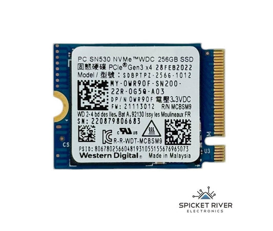 Western Digital PC SN530 NVMe WDC 256GB PCIe Gen3 x4 M.2 2230 Solid State Drive
