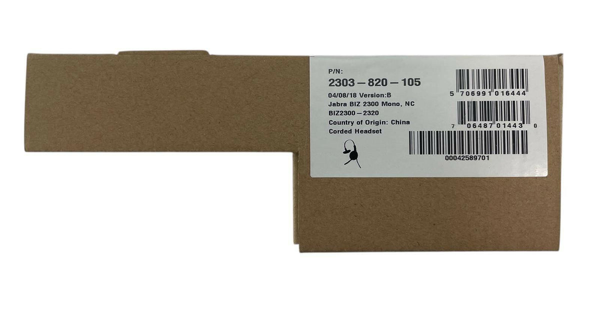 NEW - Jabra Biz 2300 HSC015 Mono Corded Headset 2303-820-105