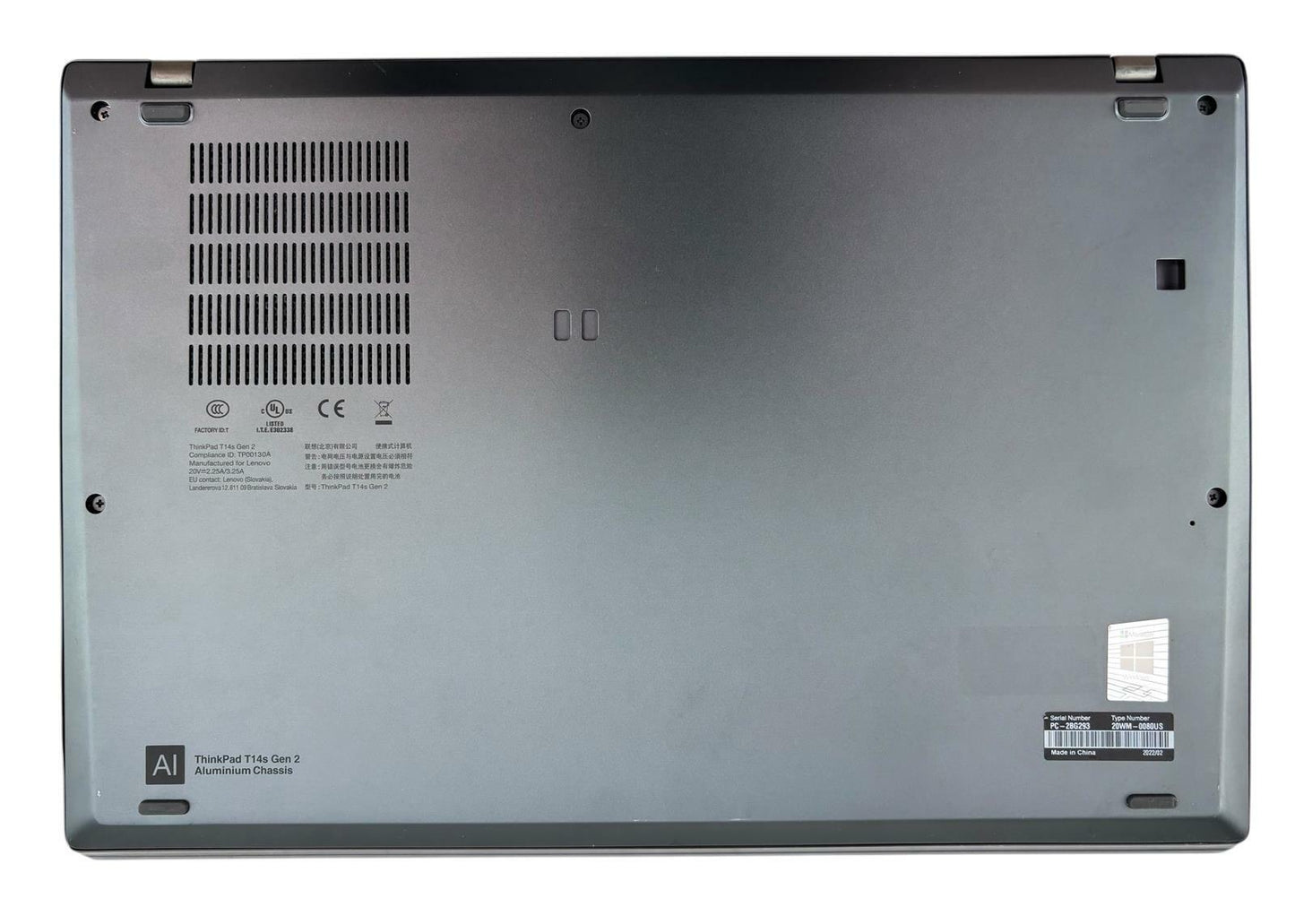 Lenovo ThinkPad T14s Gen 2i Quad i7-1165G7 2.80GHz 512GB SSD 16GB RAM #230614