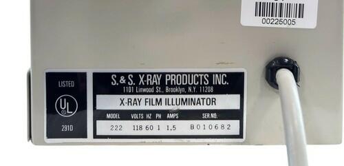 S&S X-RAY Model 222 X-Ray Film Viewer Illuminator 28x16" Screen