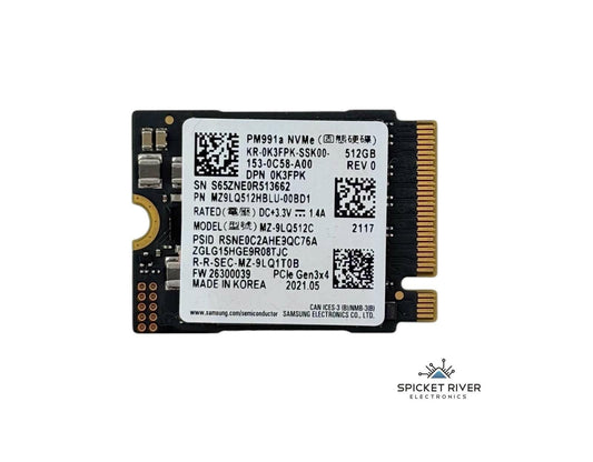Samsung PM991a MZ-9LQ512C 512GB M.2 2230 PCIe Gen3x4 NVMe SSD Solid State Drive