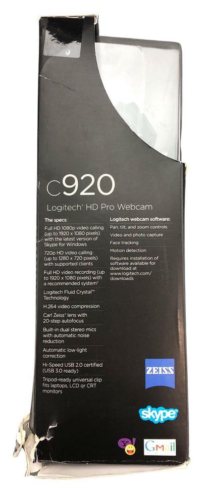 NEW - Open Box - Logitech C920 USB HD Pro 1080p Webcam