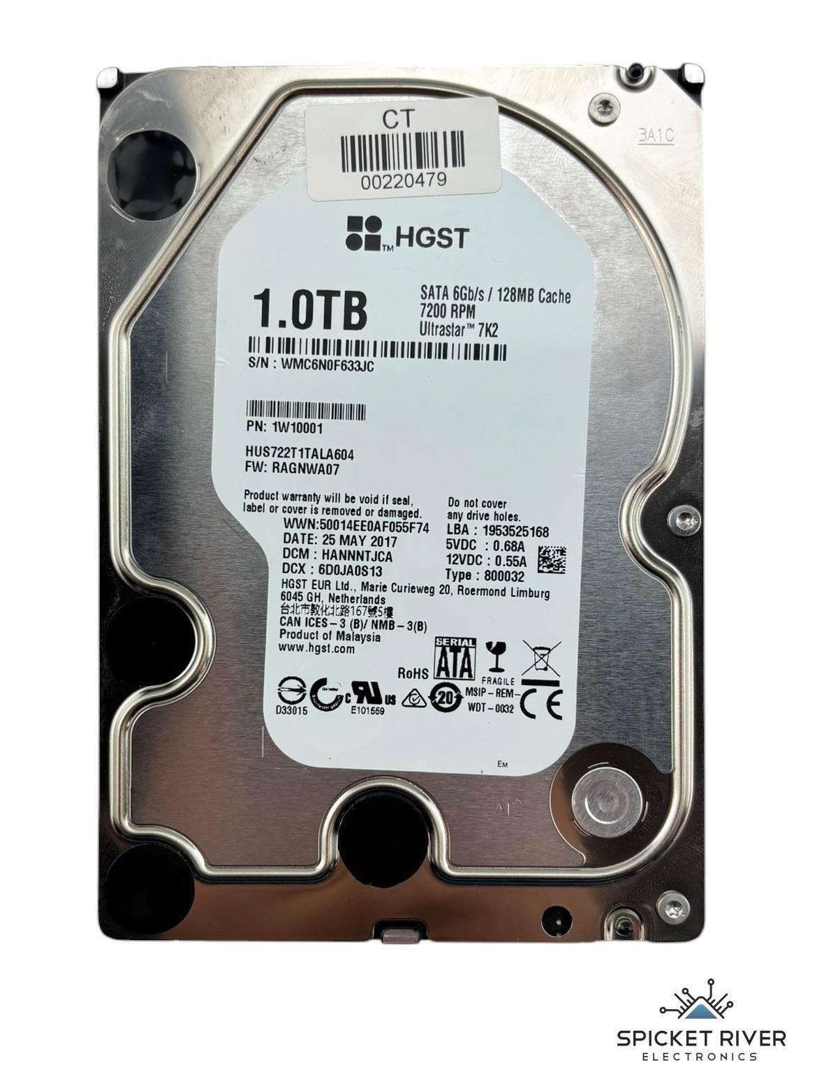 HGST Ultrastar 7K2 1TB SATA 6Gb/s 128MB Cache 7.2K RPM 3.5" Hard Drive HDD