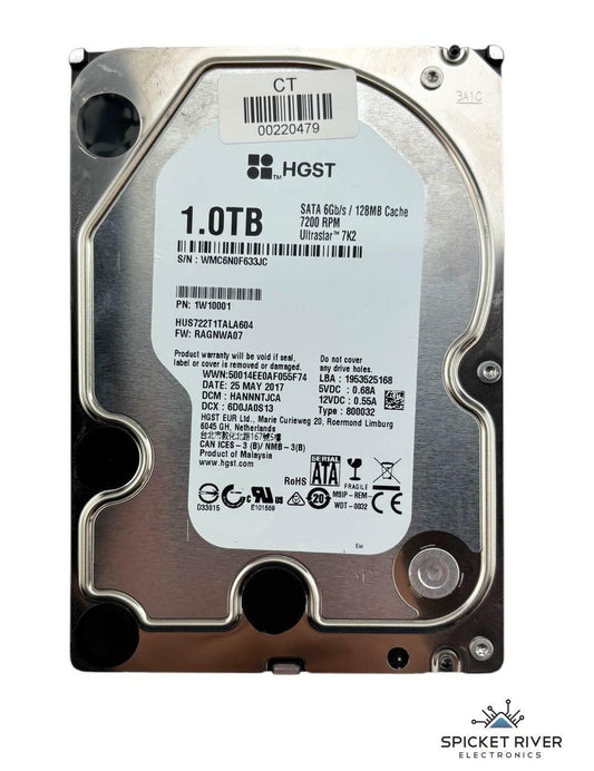 HGST Ultrastar 7K2 1TB SATA 6Gb/s 128MB Cache 7.2K RPM 3.5" Hard Drive HDD