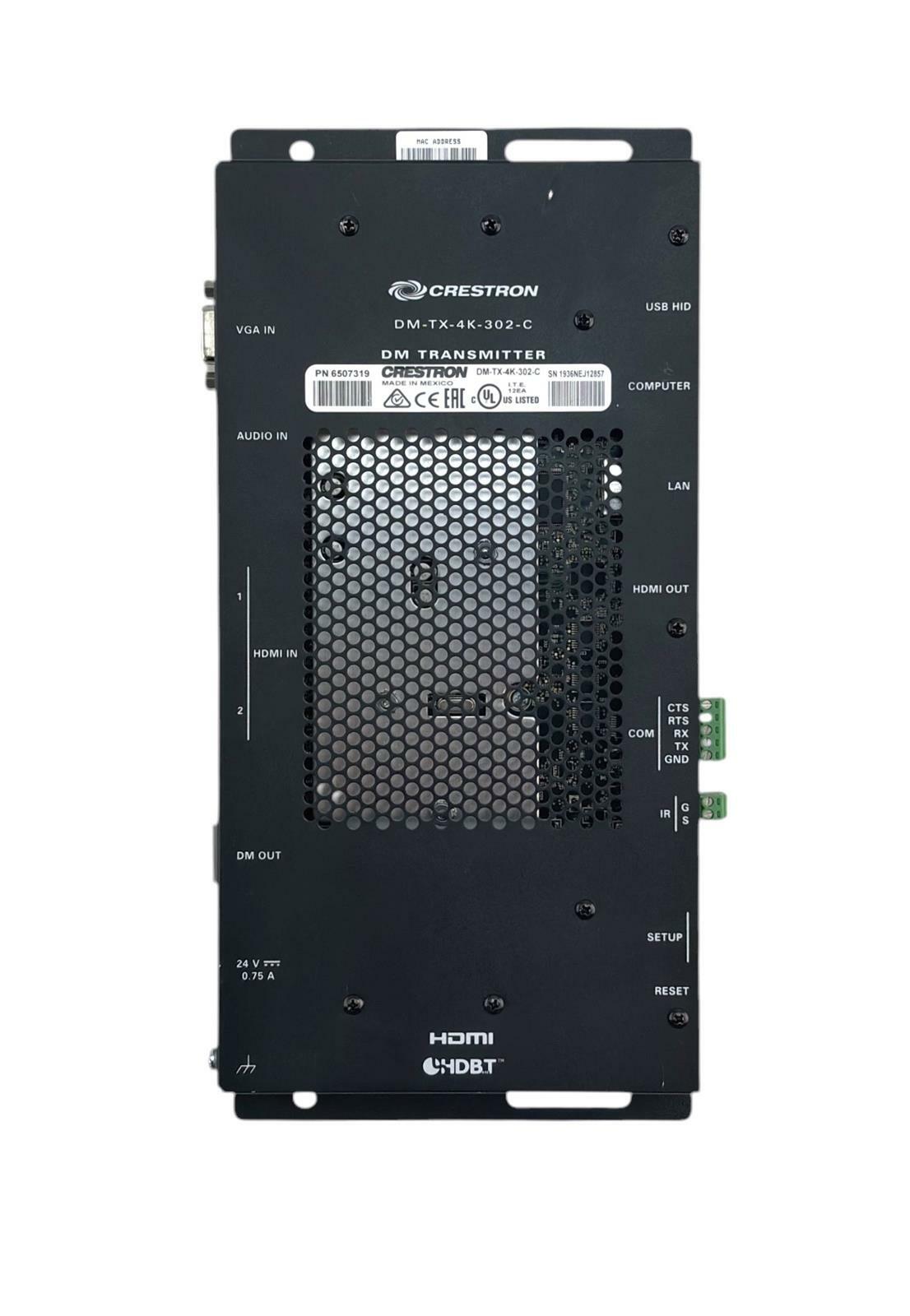 Crestron DM-TX-4K-302-C 4K DigitalMedia 8G+ Transmitter & Multimedia Interface
