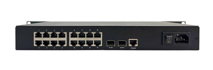 Niveo 16-Port 10/100/1000BaseT 2x GbE SFP L2+ PoE+ Managed Switch NGSME16T2H-AV