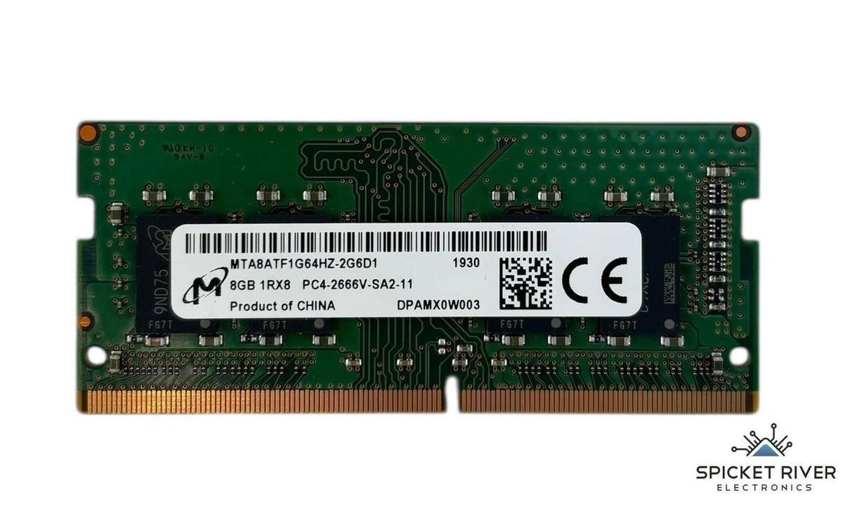 Micron MTA8ATF1G64HZ-2G6D1 8GB 1Rx8 PC4-2666V DDR4 SODIMM Laptop RAM