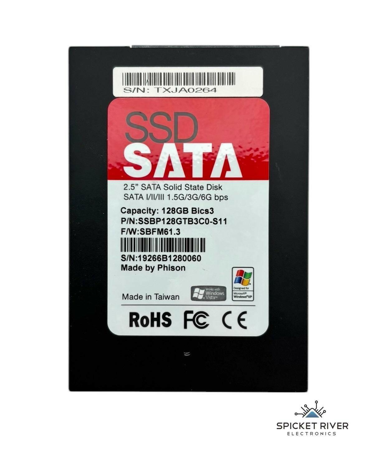 Lot of 3 - Phison SSBP128GTB3C0-S11 128GB 2.5" SATA 6Gb/s Internal SSD