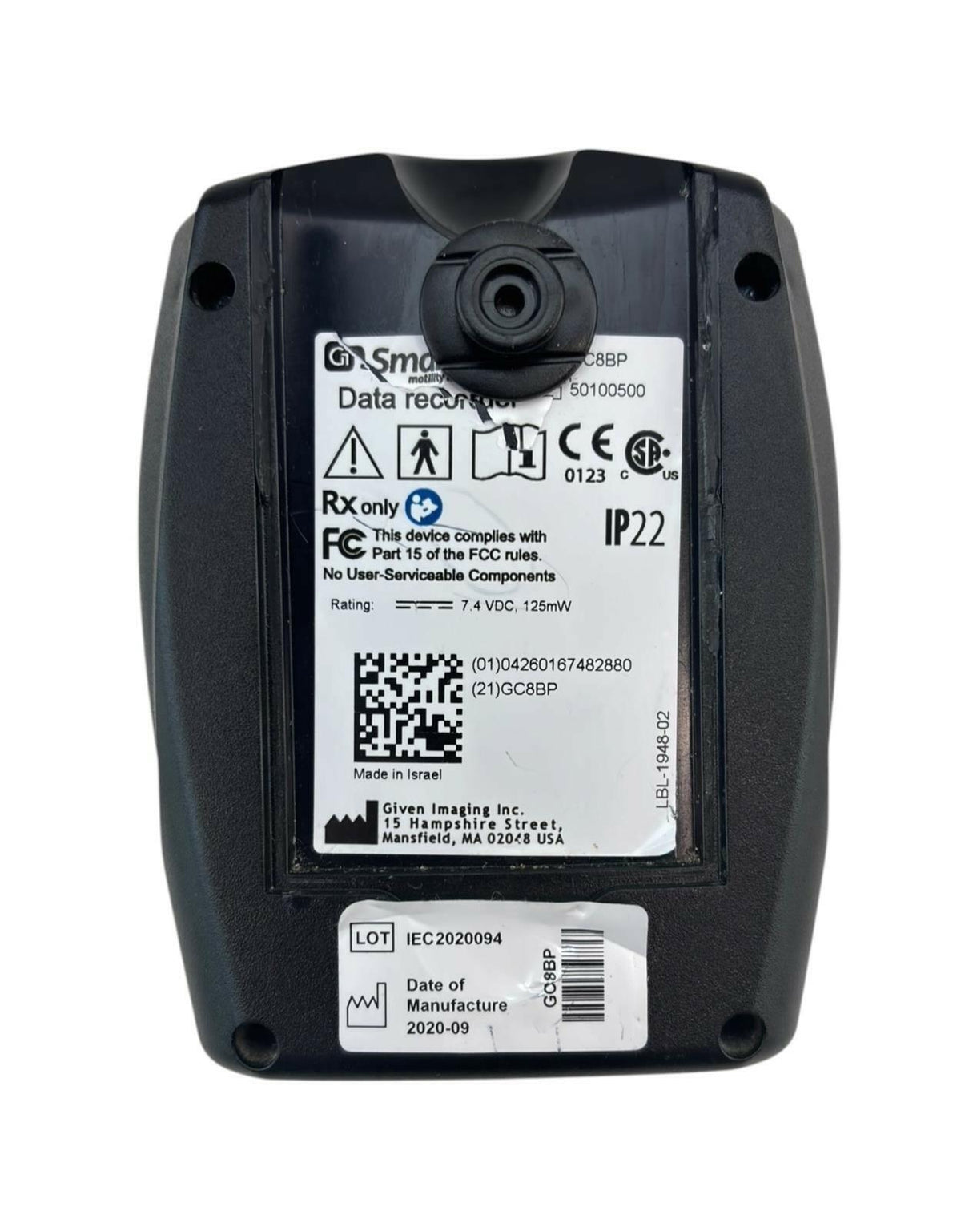 SmartPill GC8BP Data Recorder 50100500 w/ 50100400 Docking Station - No Pill