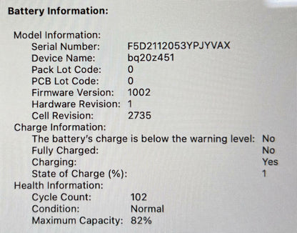 Apple MacBook Air A2337 2020 2.10GHz 8-Core M1 256GB SSD 16GB RAM #226771