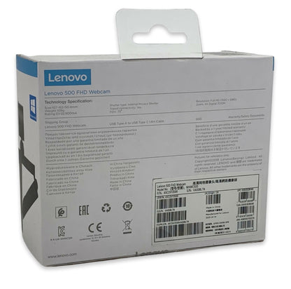 NEW - Open Box - Lenovo 500 FHD Webcam 4XC0V13599 Full 1080P USB-A to USB-C