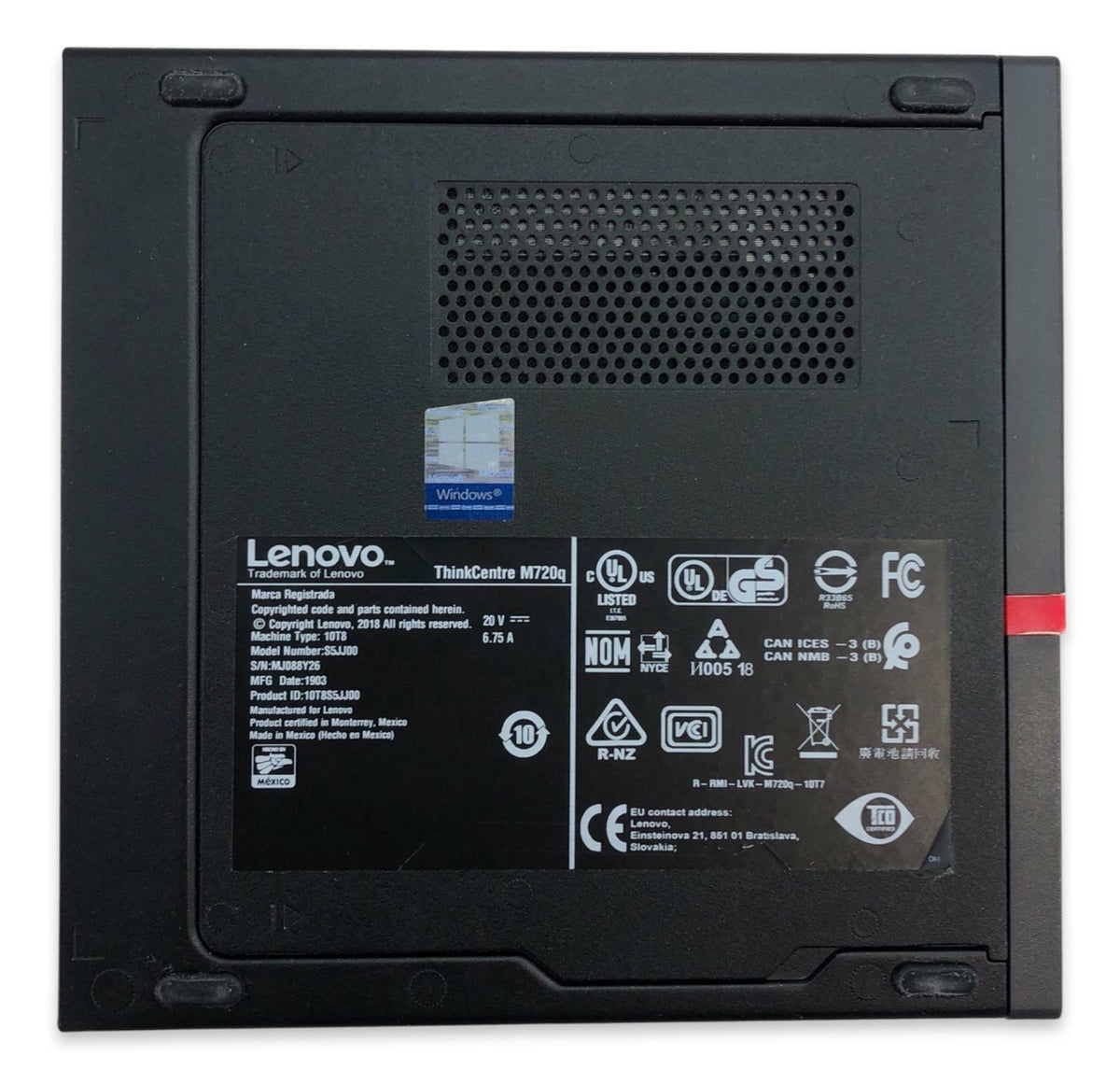 Lenovo ThinkCentre M720q Tiny 2.40GHz 6-Core i7-8700T 128GB SSD 8GB RAM Win11Pro