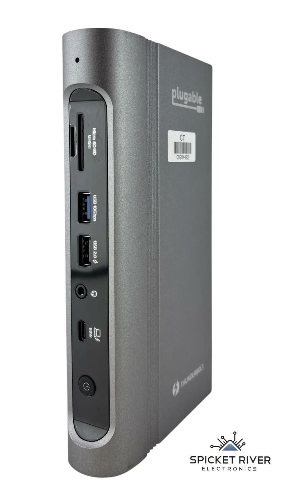 Plugable TBT4-UDZ 16-in-1 Thunderbolt 4 Quad Display Docking Station - No AC