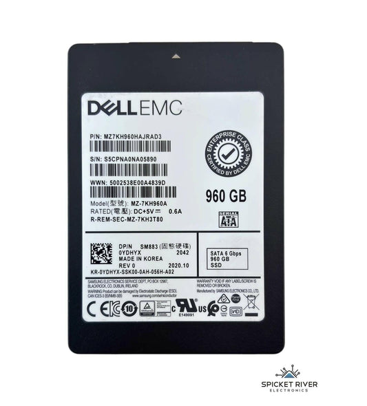 Dell EMC / Samsung SM883 MZ-7KH960A 960GB SATA 6Gb/s 2.5" SSD MZ7KH960HAJRAD3
